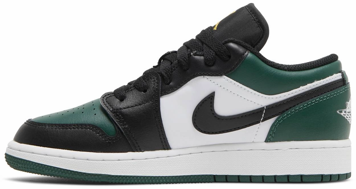 Nike Jordan 1 Low Black Green Toe Trend-setting sole