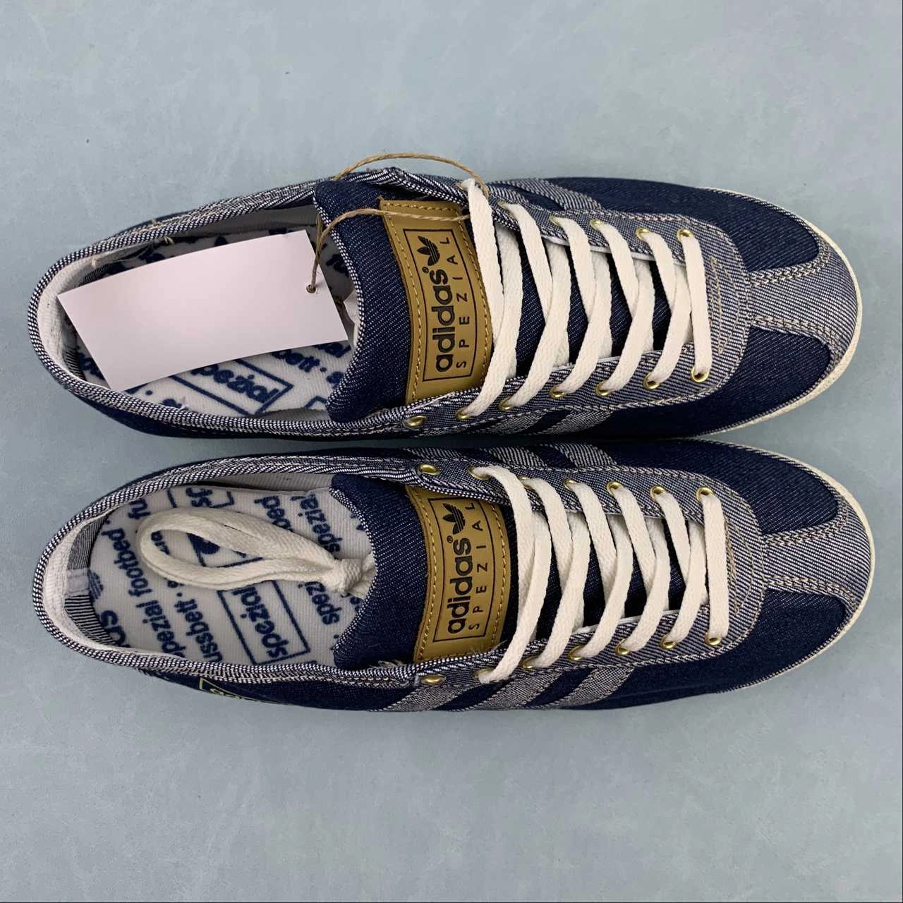 Adidas Denim Italia SPZL Off White Blue Bird Gum HP8843 Speed Performance Fit Marathon - running