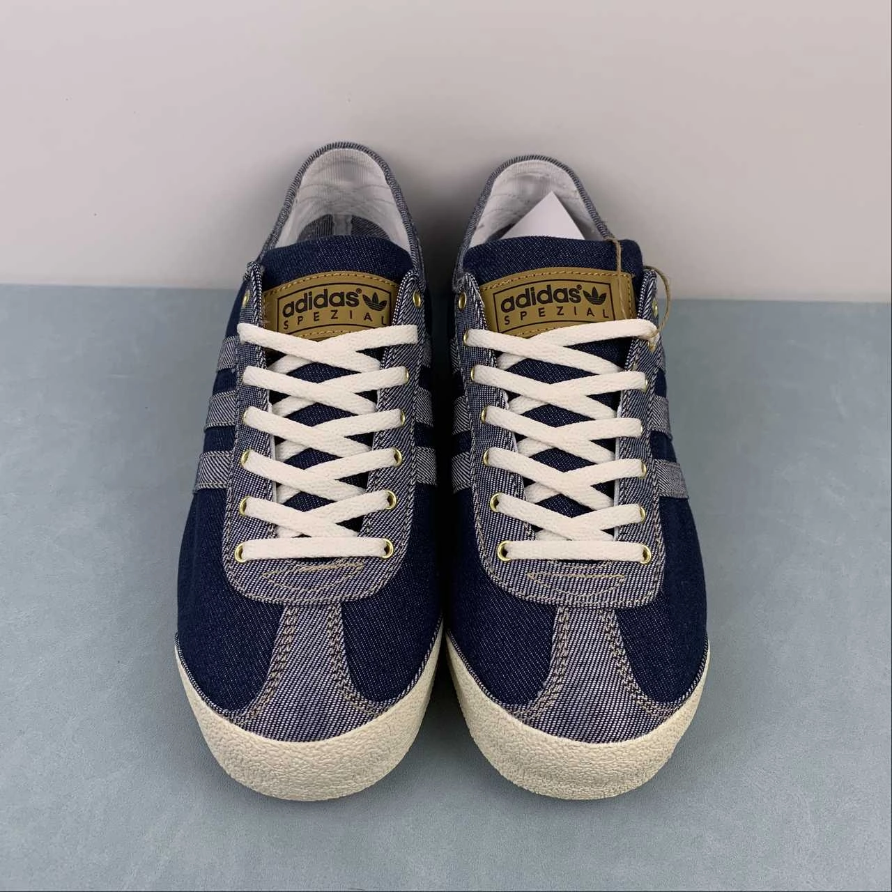 Adidas Denim Italia SPZL Off White Blue Bird Gum HP8843 Seamless Upper Minimalist