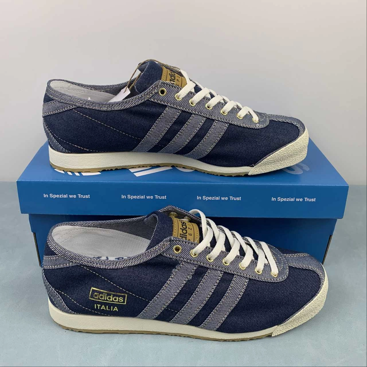 Adidas Denim Italia SPZL Off White Blue Bird Gum HP8843 occasional wear shoe functionality afternoon running shoe time