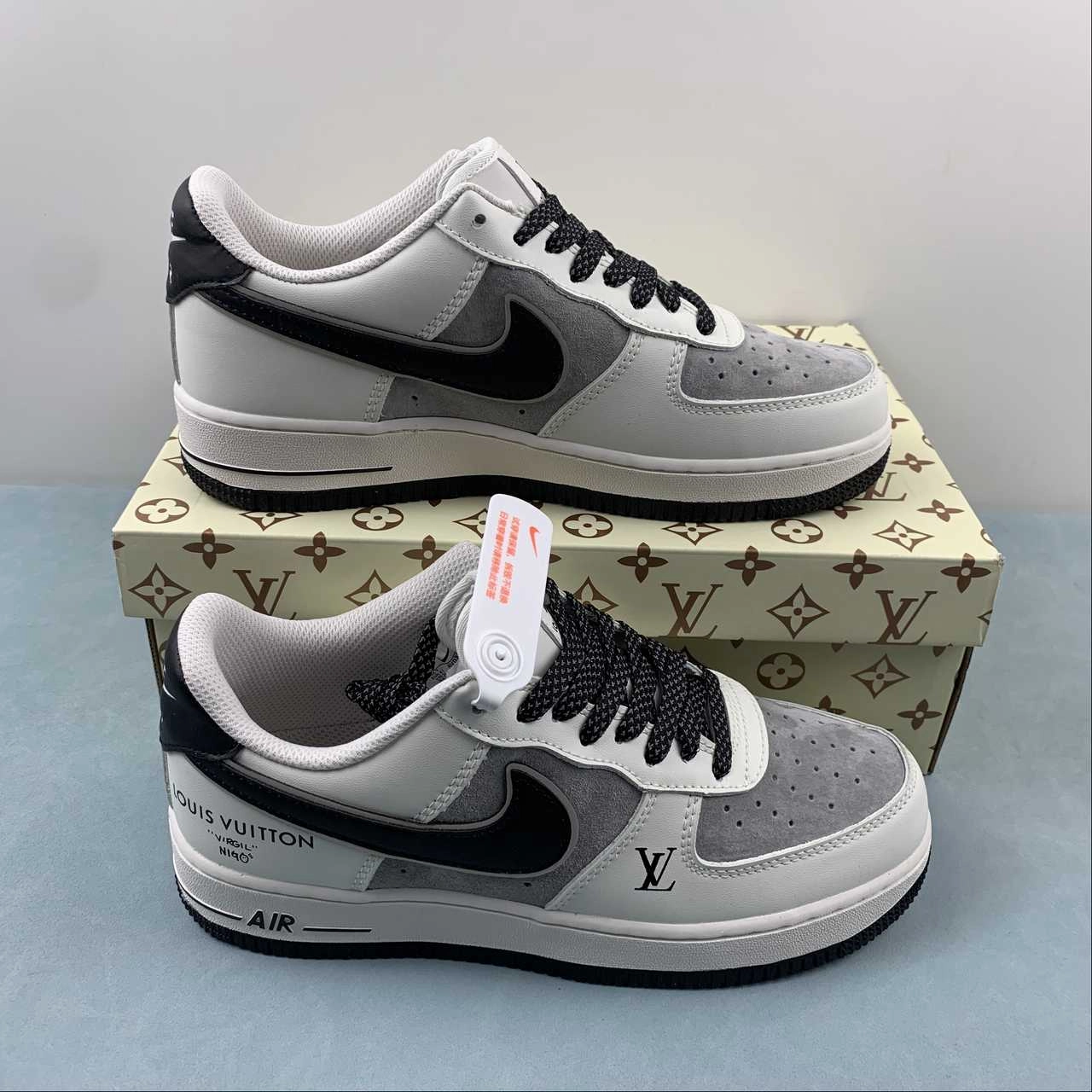 Tide Path Versatile Style Air Force 1 07 Low LV Off White Black Gray AV0383-251