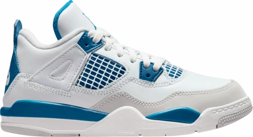 Micro Perforated Vamp Foot Comfort Nike Jordan 4 Industrial Blue PS (Kids)