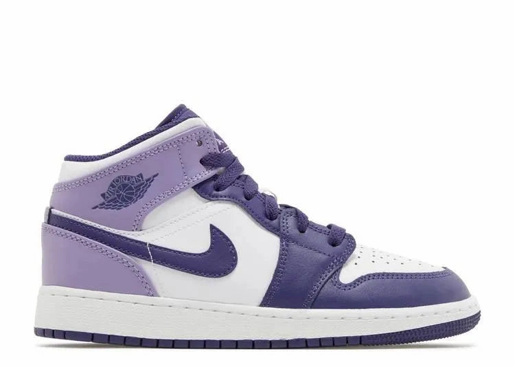 Air Jordan 1 Mid Sky J Purple (GS) Breathable Comfort