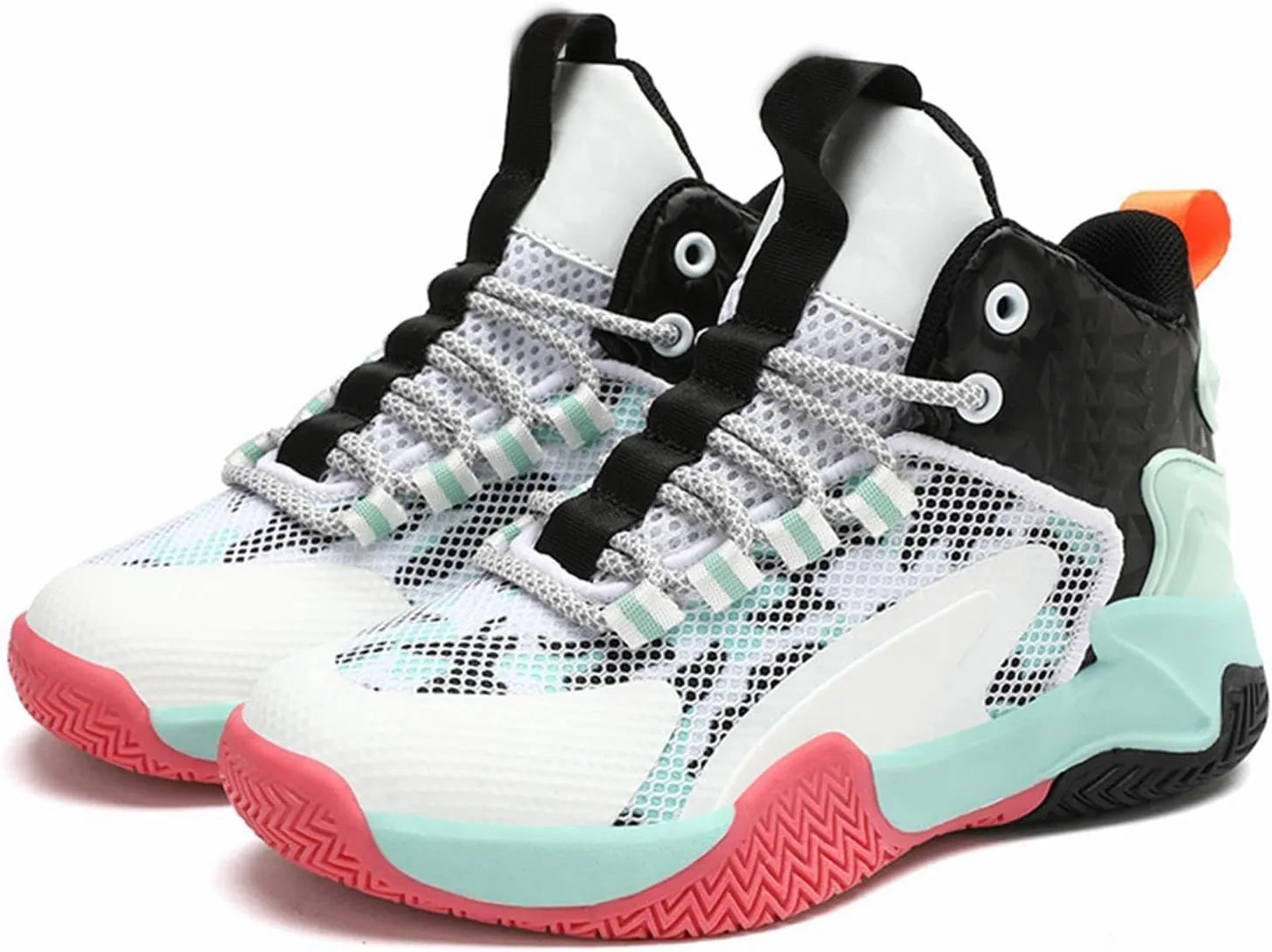 Unisex Kids Basketball Shoes Boys Girls High Top Sneakers Breathable Outdoor Cushioning Athletic Shoes Fashion