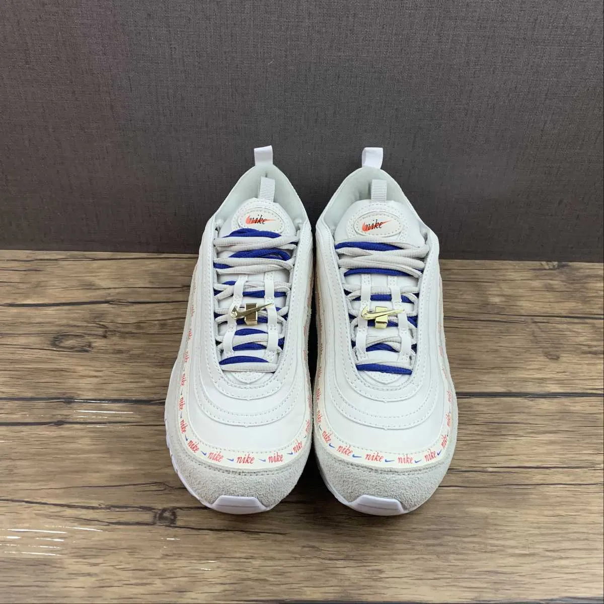 Air Max 97 Light Bone Deep Royal Blue White University Red DC4013-001 Dependable synthetic material