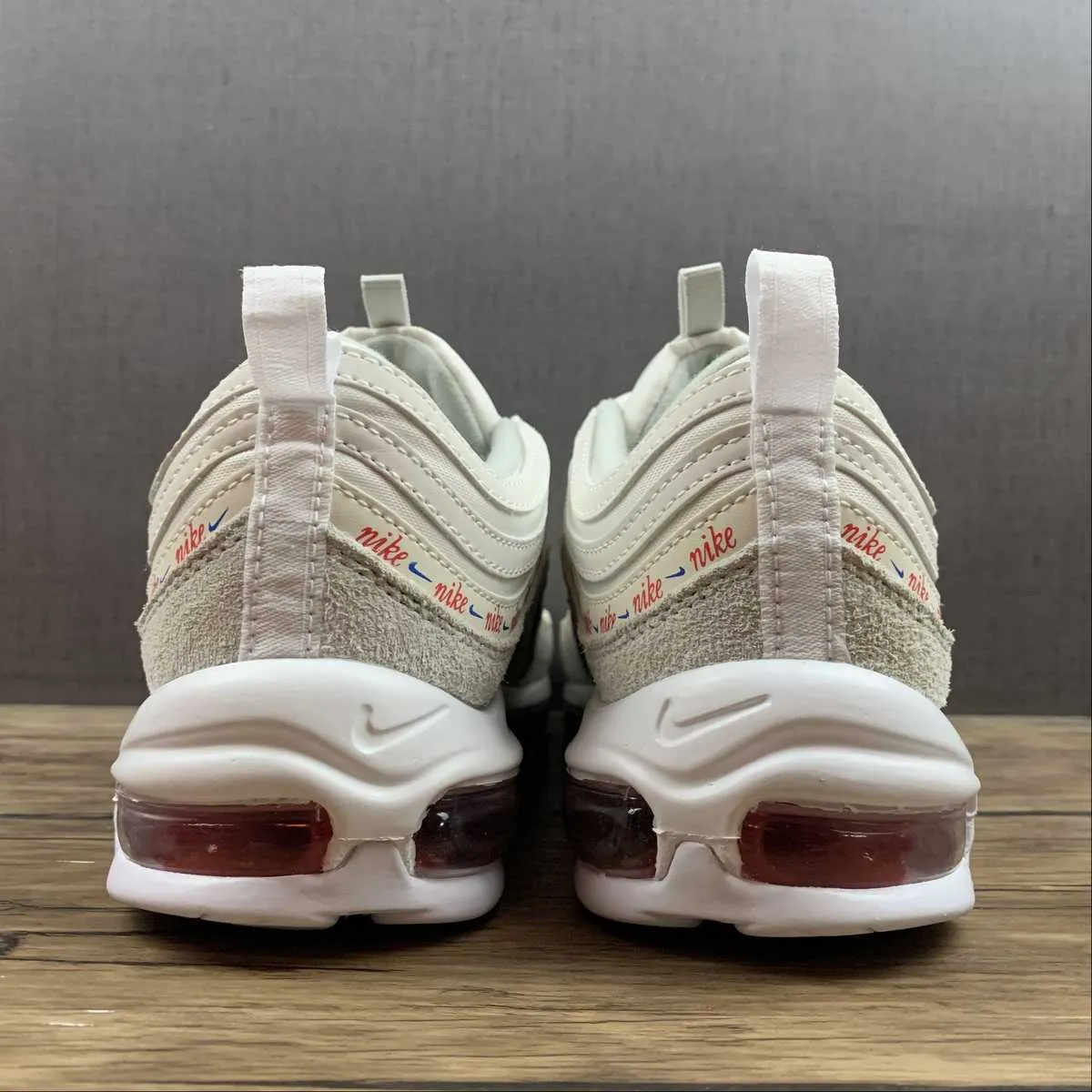 Air Max 97 Light Bone Deep Royal Blue White University Red DC4013-001 running for self - improvement