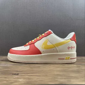 Step Light Walk Free Air Force 1 07 Low Beige Red Gold White CW1888-601