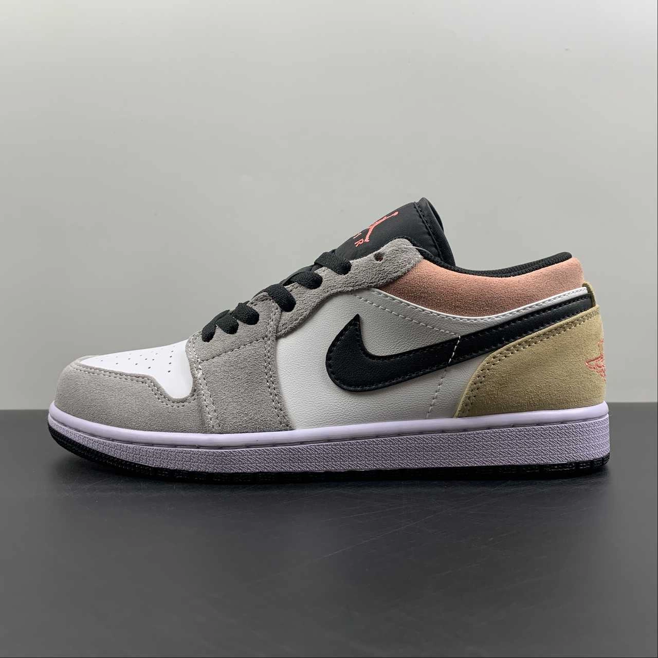 Clean Lines Air Jordan 1 Low Flight Club Black Magic Ember Sundial White DX4334-008