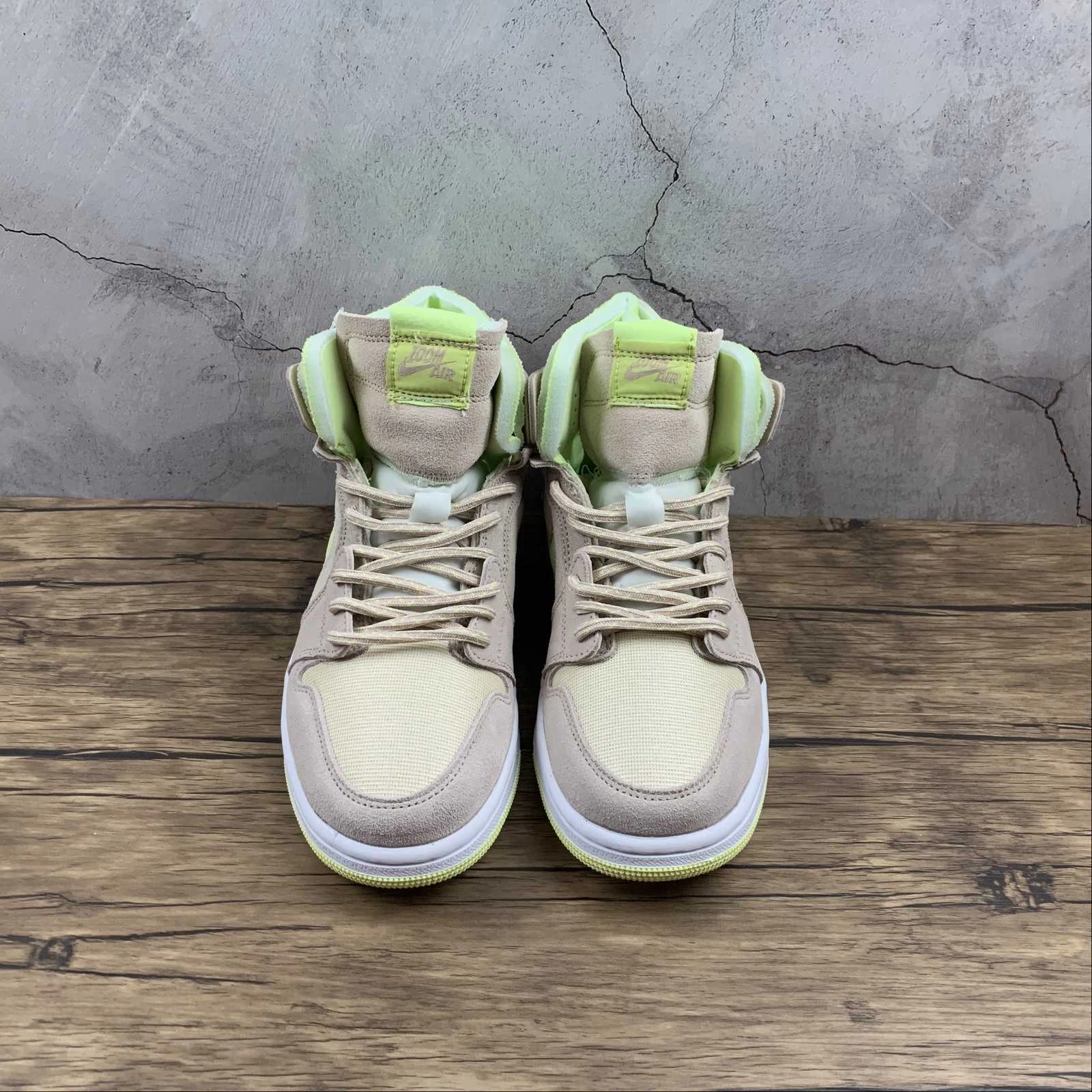 Functional Flex Moisture Wicking Insole Air Jordan 1 High Zoom Comfort Lemon Twist Fossil White CT0979-200