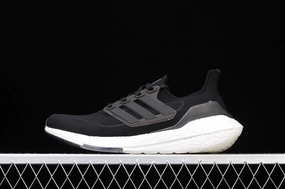 Perforated Vamp Adidas UltraBoost 21 Black White Grey FY0306