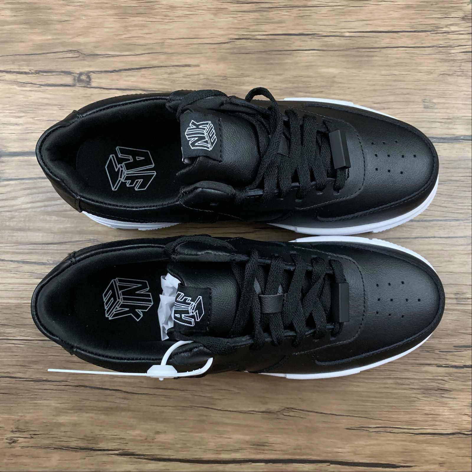 Air Force 1 PIXEL Black White CK6649-001 Stitch Free Logo Bold