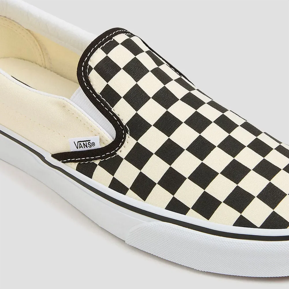 Vans Classic Slip-On Skate Shoes Checkerboard Black White