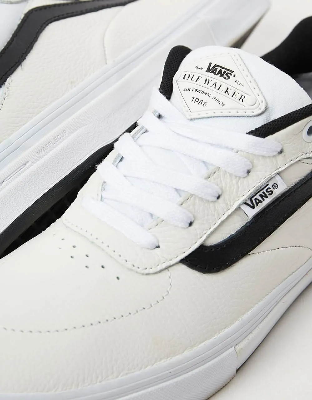 Vans Kyle Walker Skate Shoes -  Leather True White/Black