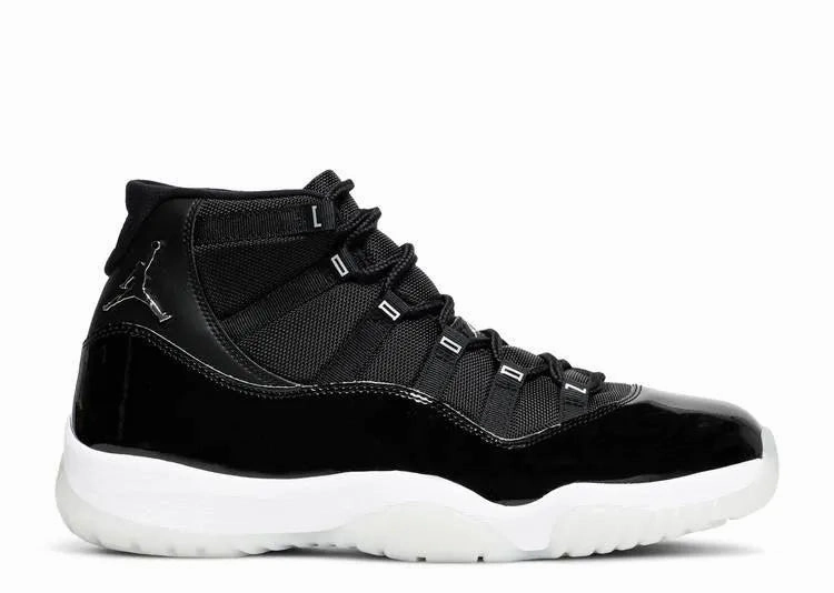 Quick Flex Shoes Variable Lacing Air Jordan 11 Black Clear 25th Anniversary