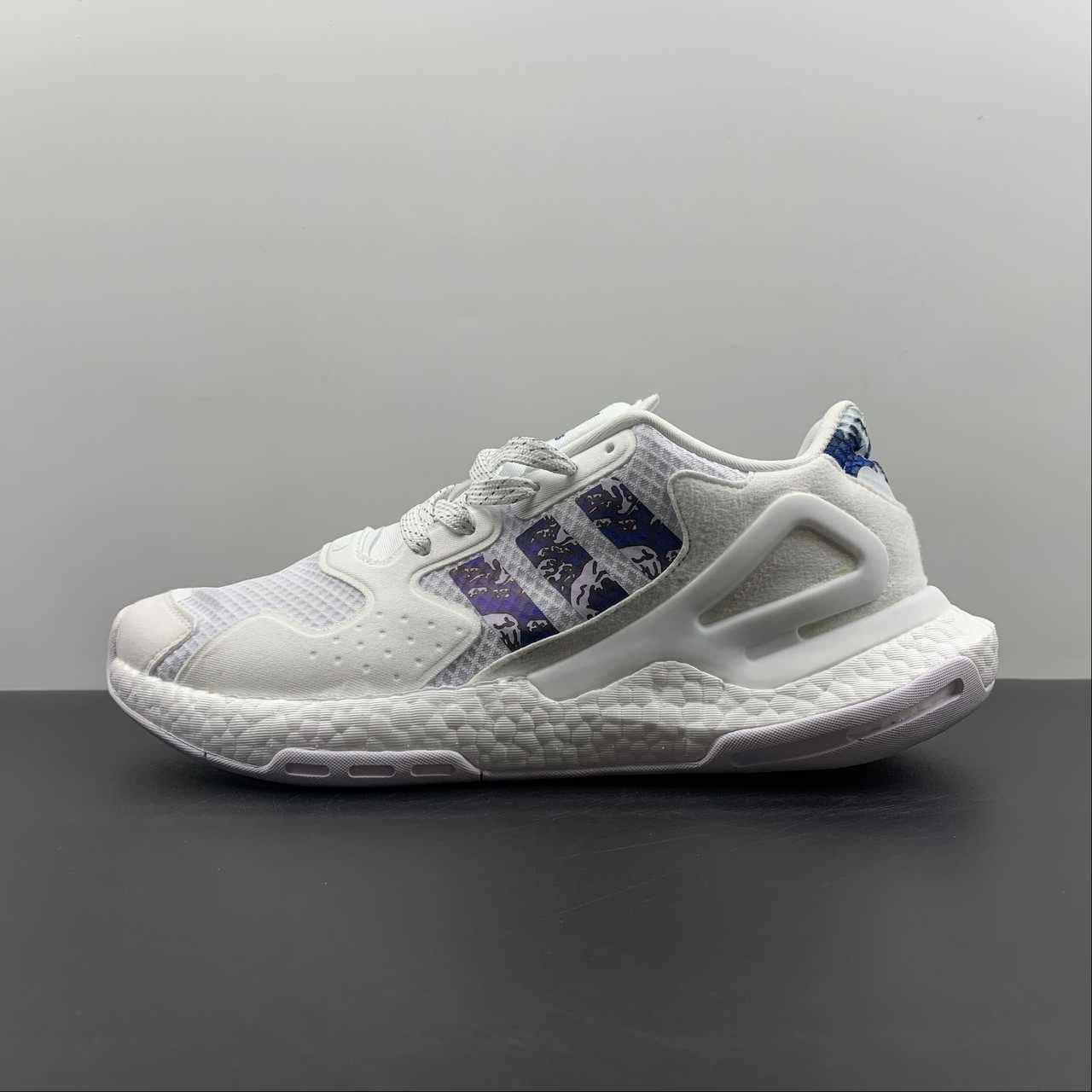 Flexible Soles Easy Glide Adidas Day Jogger Boost White Blue White FY3026