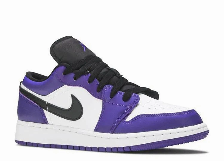 Air Jordan 1 Low Court Purple (GS) Anti   Fatigue