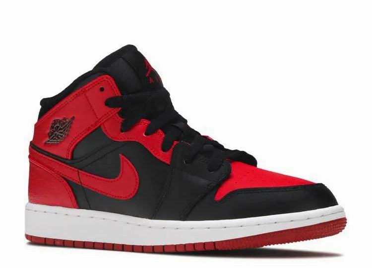 Coast Jog No Fuss Air Jordan 1 Mid Banned (GS)