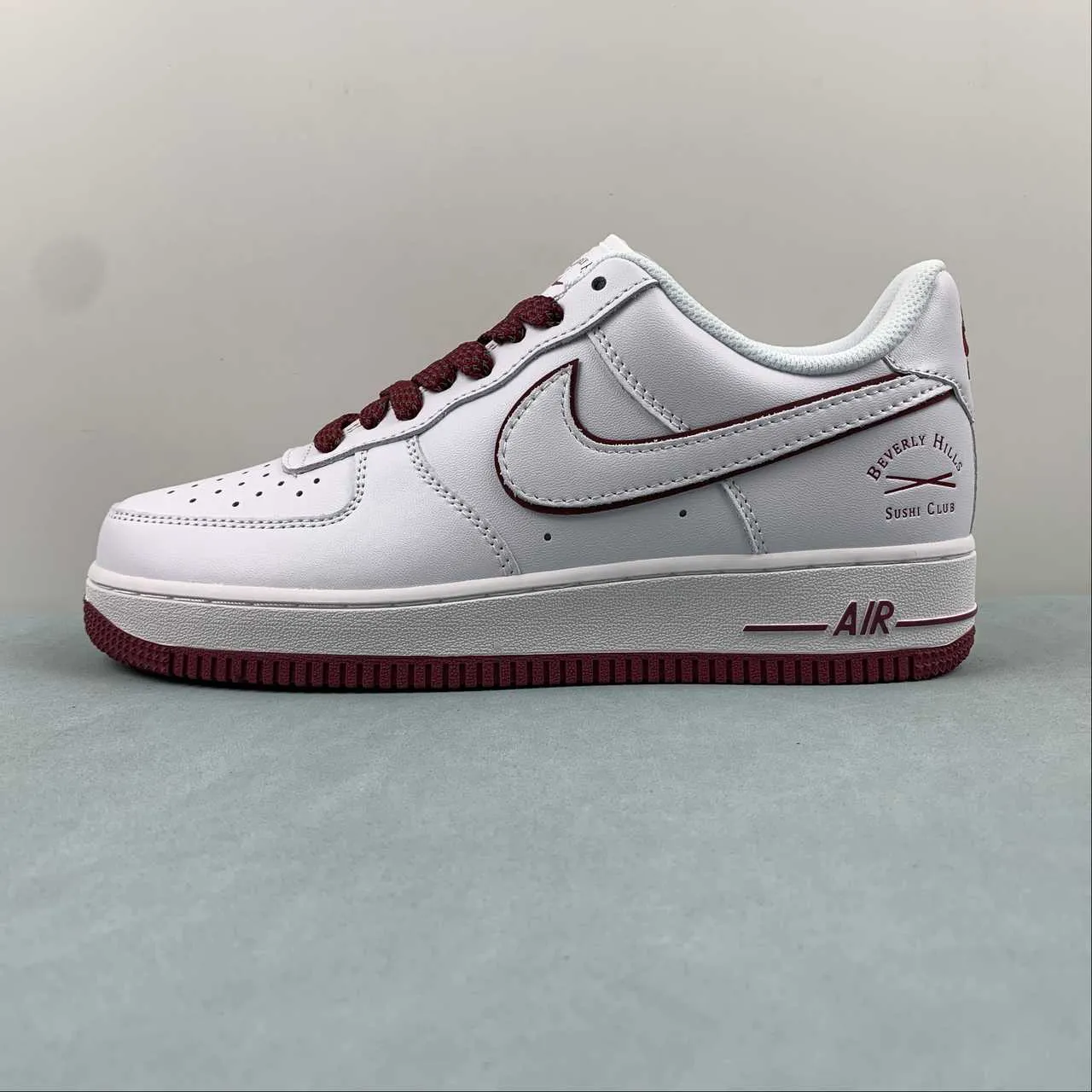 Relax Mode Air Force 1 07 Low Beverly Hills Sushi Club White Dark Red NS0517-005