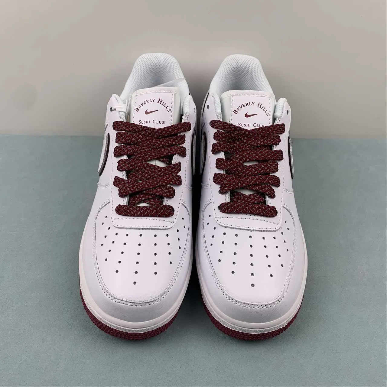 Air Force 1 07 Low Beverly Hills Sushi Club White Dark Red NS0517-005 Lace   Up Bright Step