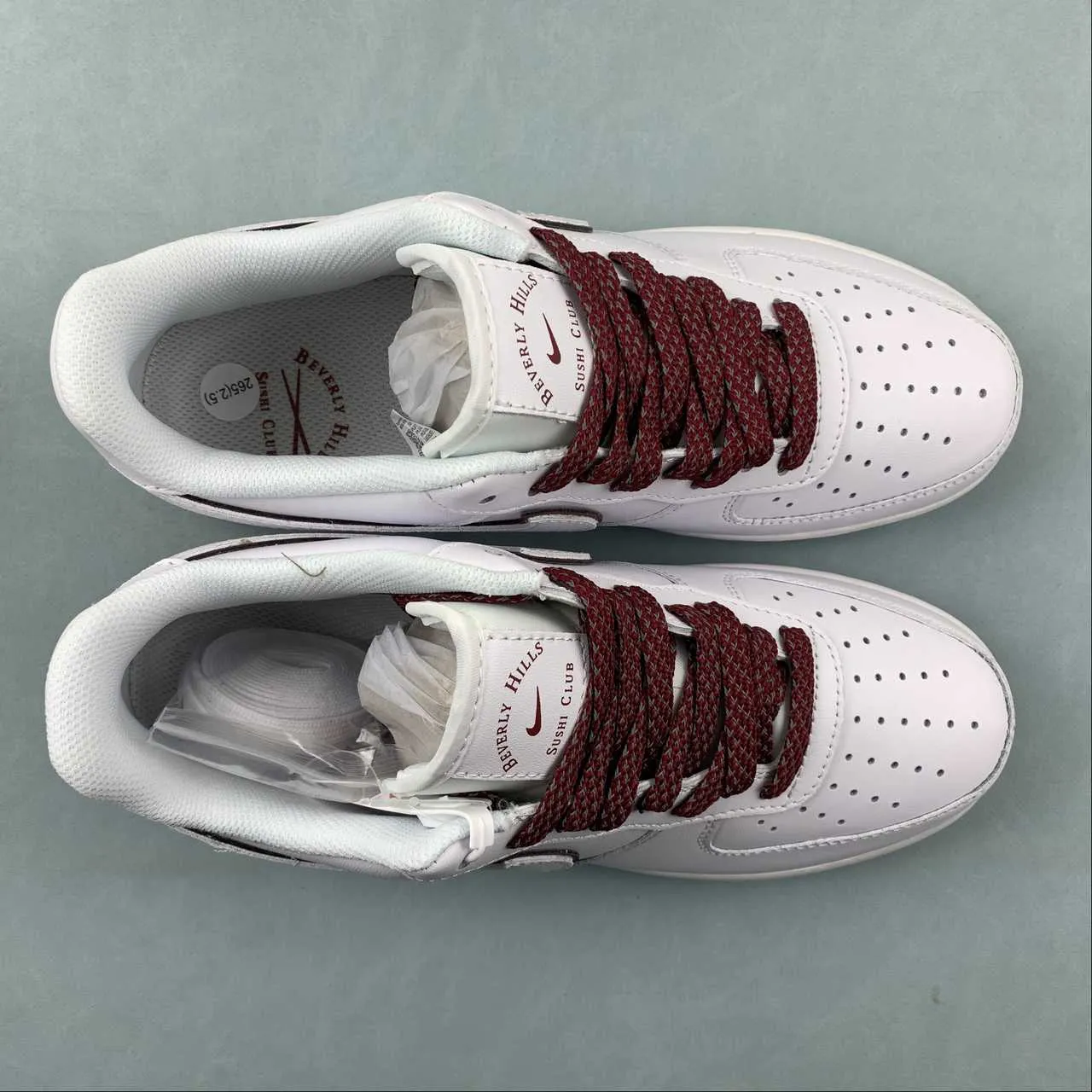 Smooth Lining Mark Hike Air Force 1 07 Low Beverly Hills Sushi Club White Dark Red NS0517-005