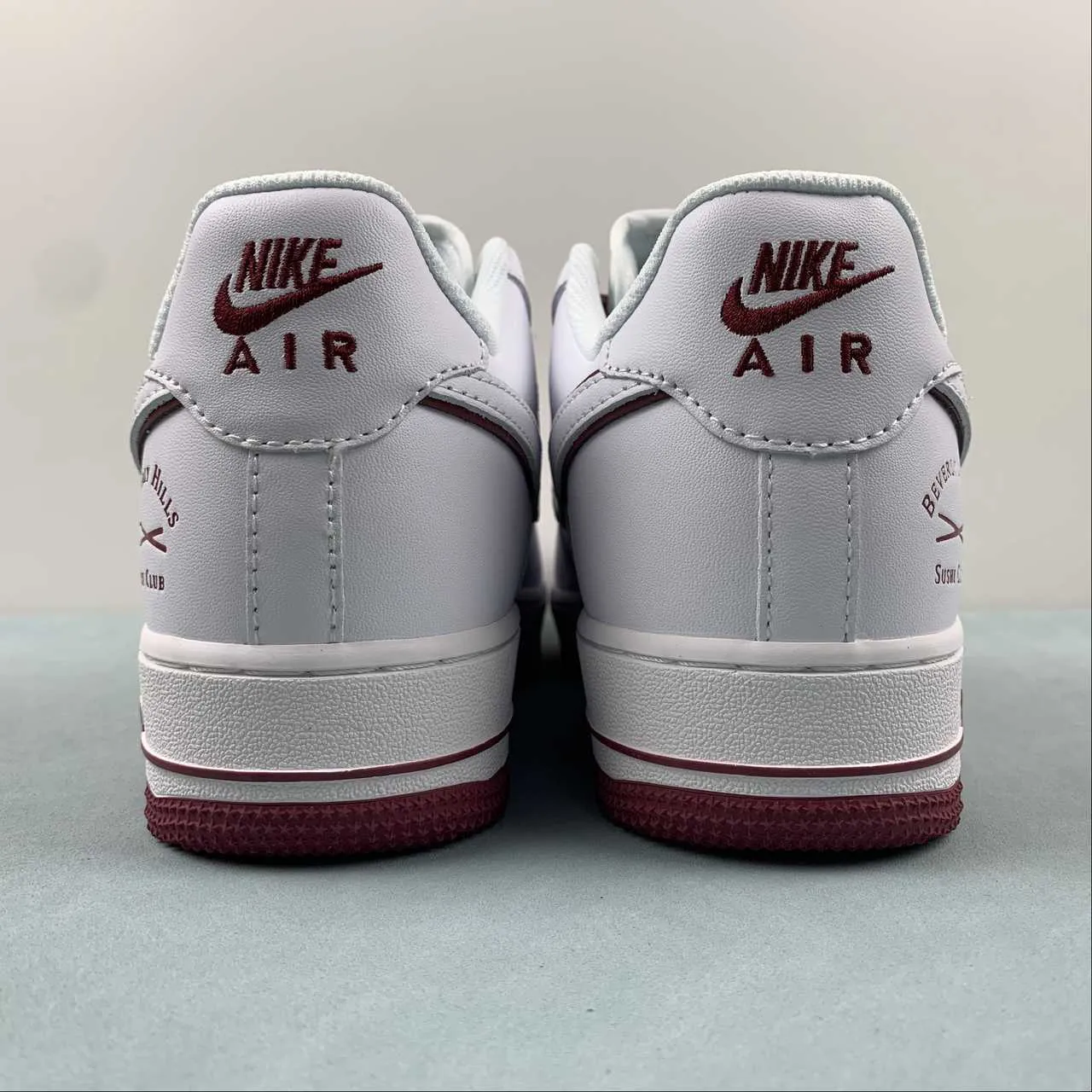Slip Fit Carefree Day Air Force 1 07 Low Beverly Hills Sushi Club White Dark Red NS0517-005