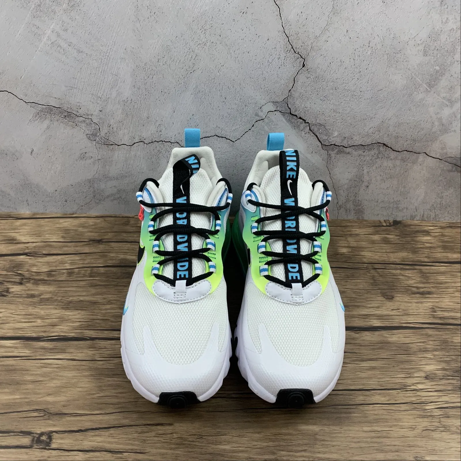 safety equipment Air Max 270 React WW White Black-Blue Fury-Volt CK6457-100