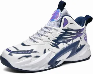 VAXAV Unisex Women's Men's Fashion High Top Basketball Shoes Non Slip Outdoor Tennis Sneakers