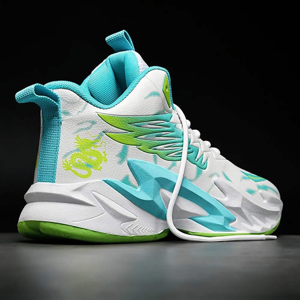 VAXAV Unisex Women's Men's Fashion High Top Basketball Shoes Non Slip Outdoor Tennis Sneakers