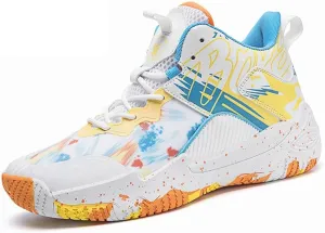 VAXAV Unisex Women's Men's Fashion High Top Basketball Shoes Non Slip Outdoor Tennis Sneakers