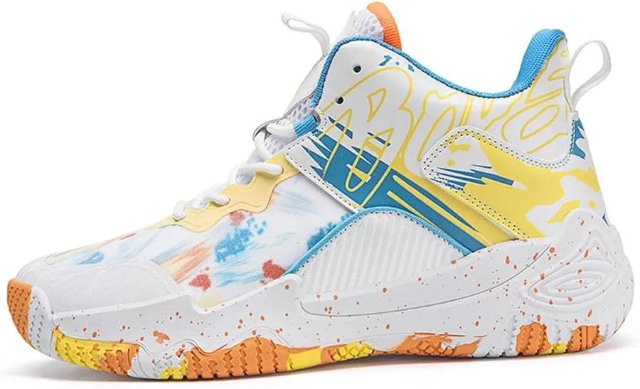VAXAV Unisex Women's Men's Fashion High Top Basketball Shoes Non Slip Outdoor Tennis Sneakers