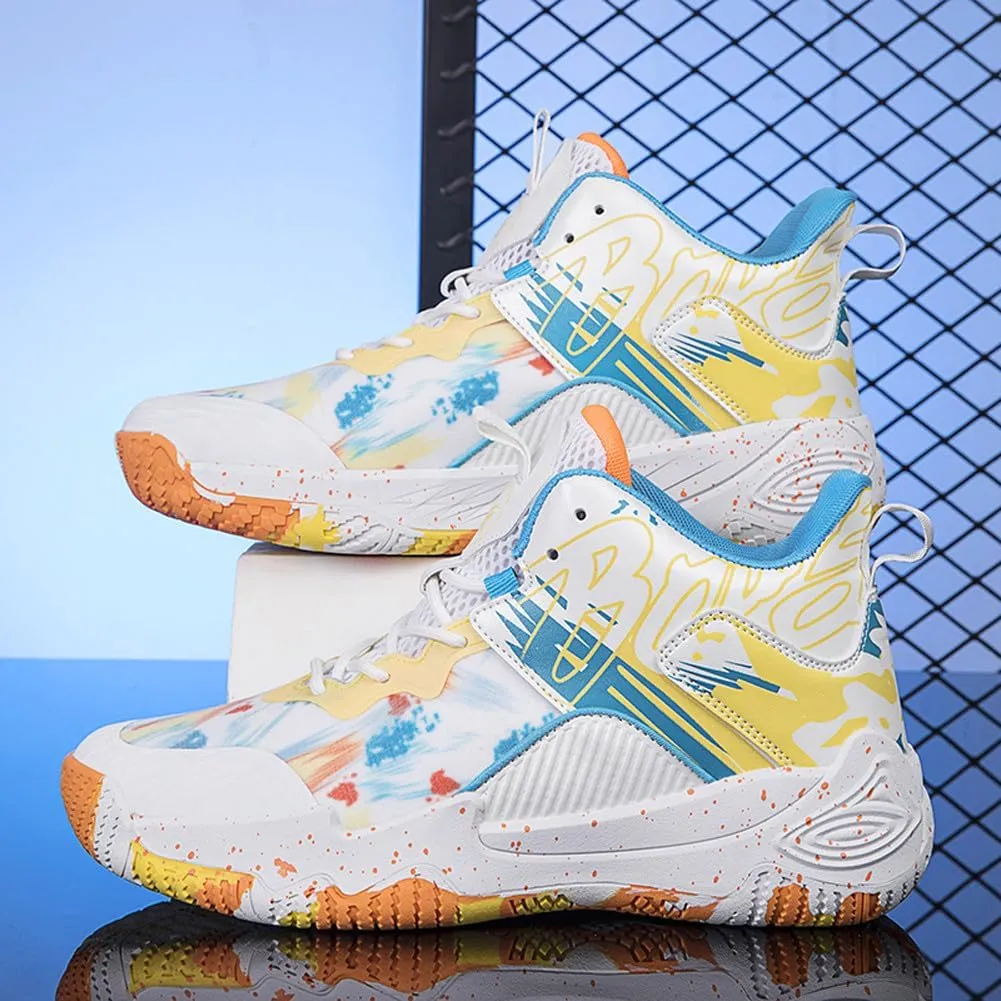 VAXAV Unisex Women's Men's Fashion High Top Basketball Shoes Non Slip Outdoor Tennis Sneakers