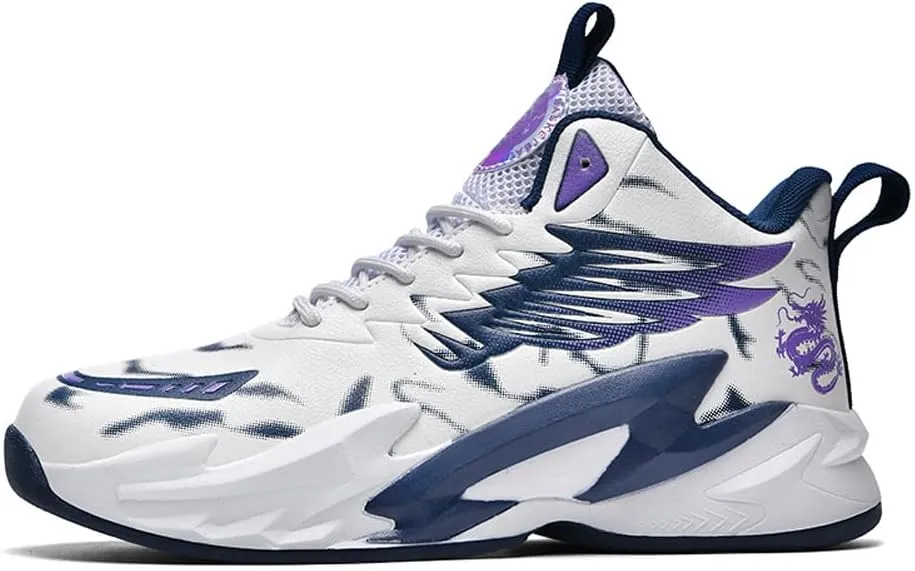 VAXAV Unisex Women's Men's Fashion High Top Basketball Shoes Non Slip Outdoor Tennis Sneakers