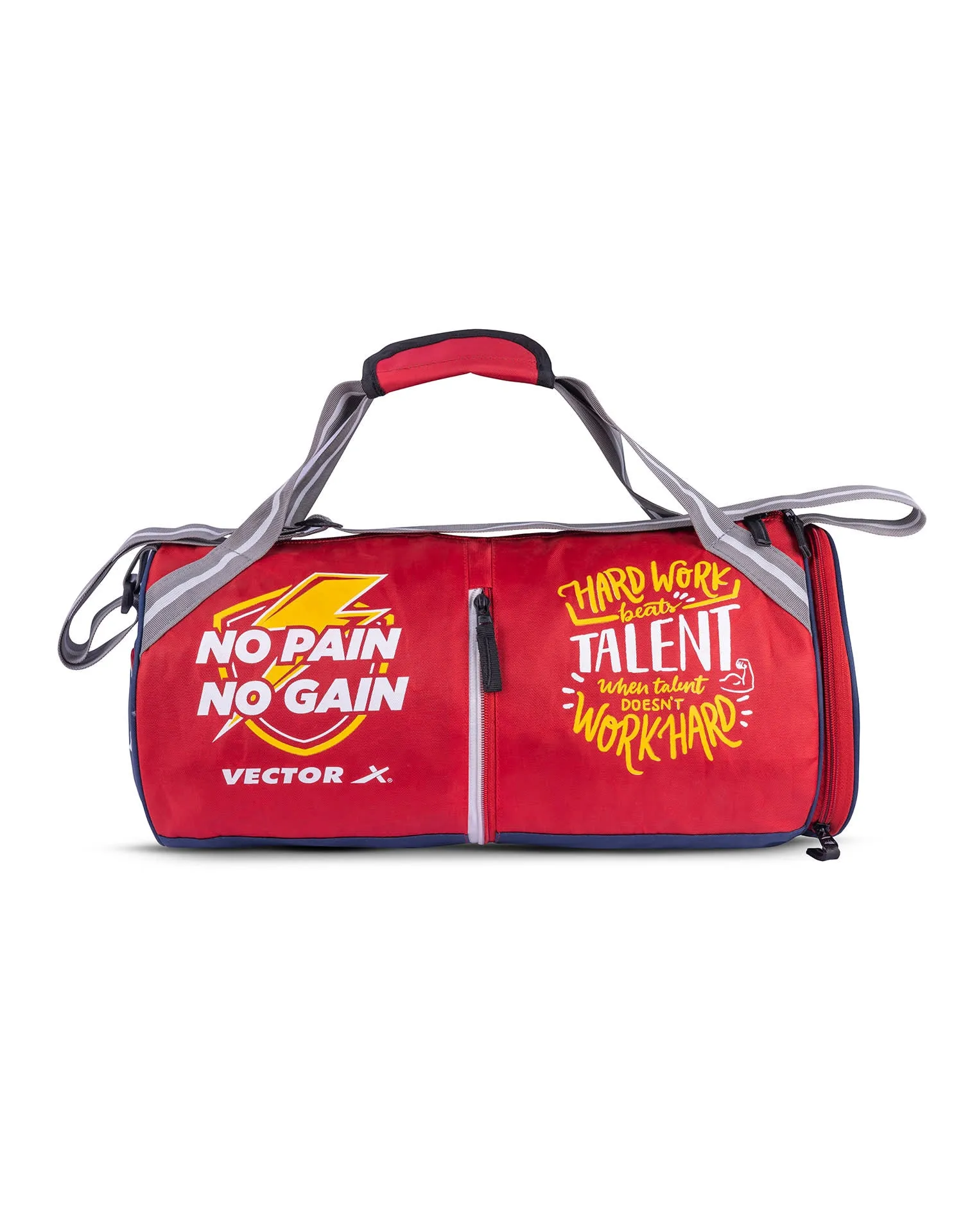 VECTOR X No Pain Gym Duffel 22 L Sports Bag for Men and Women Polyester (Red) 26 L