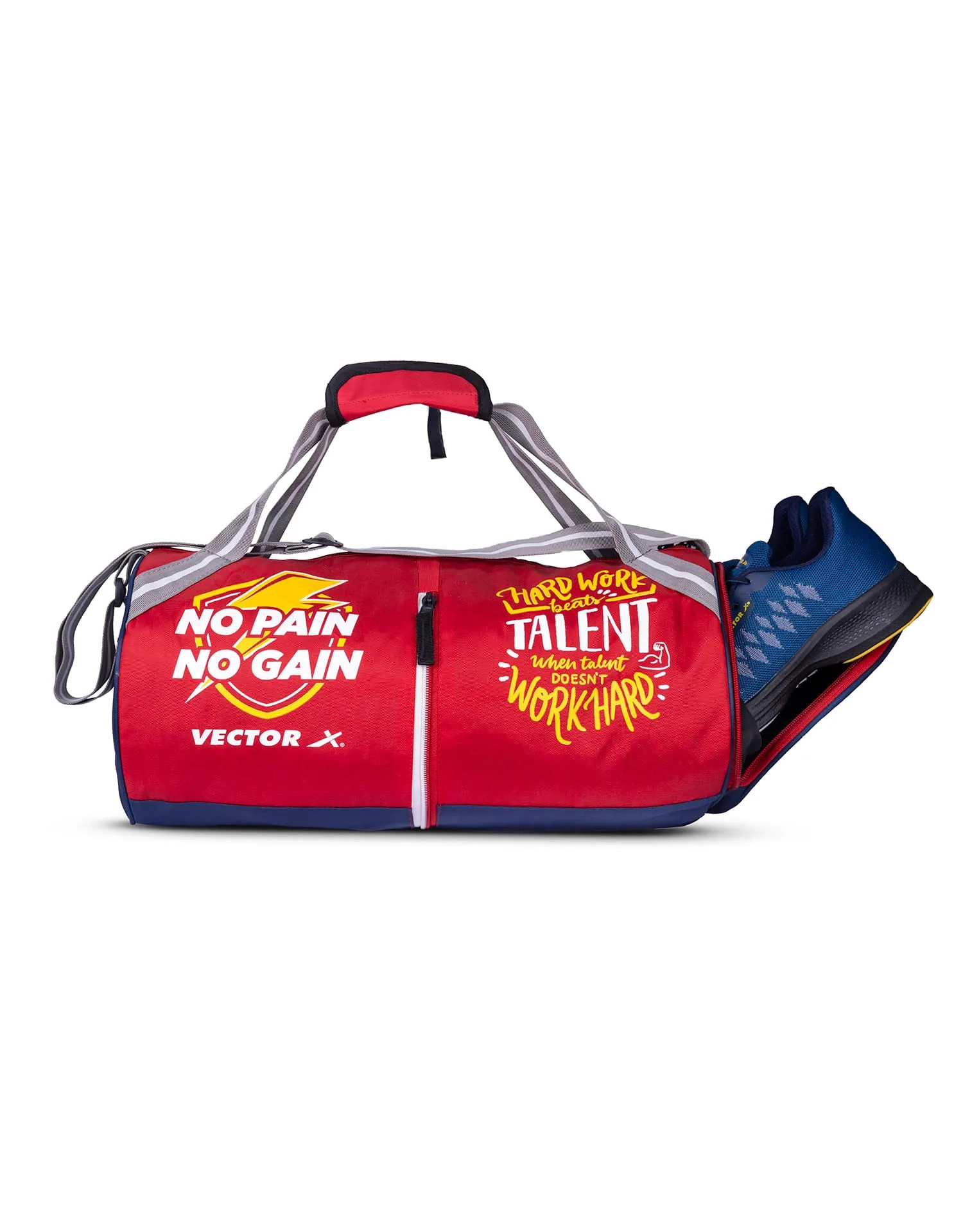 VECTOR X No Pain Gym Duffel 22 L Sports Bag for Men and Women Polyester (Red) 26 L