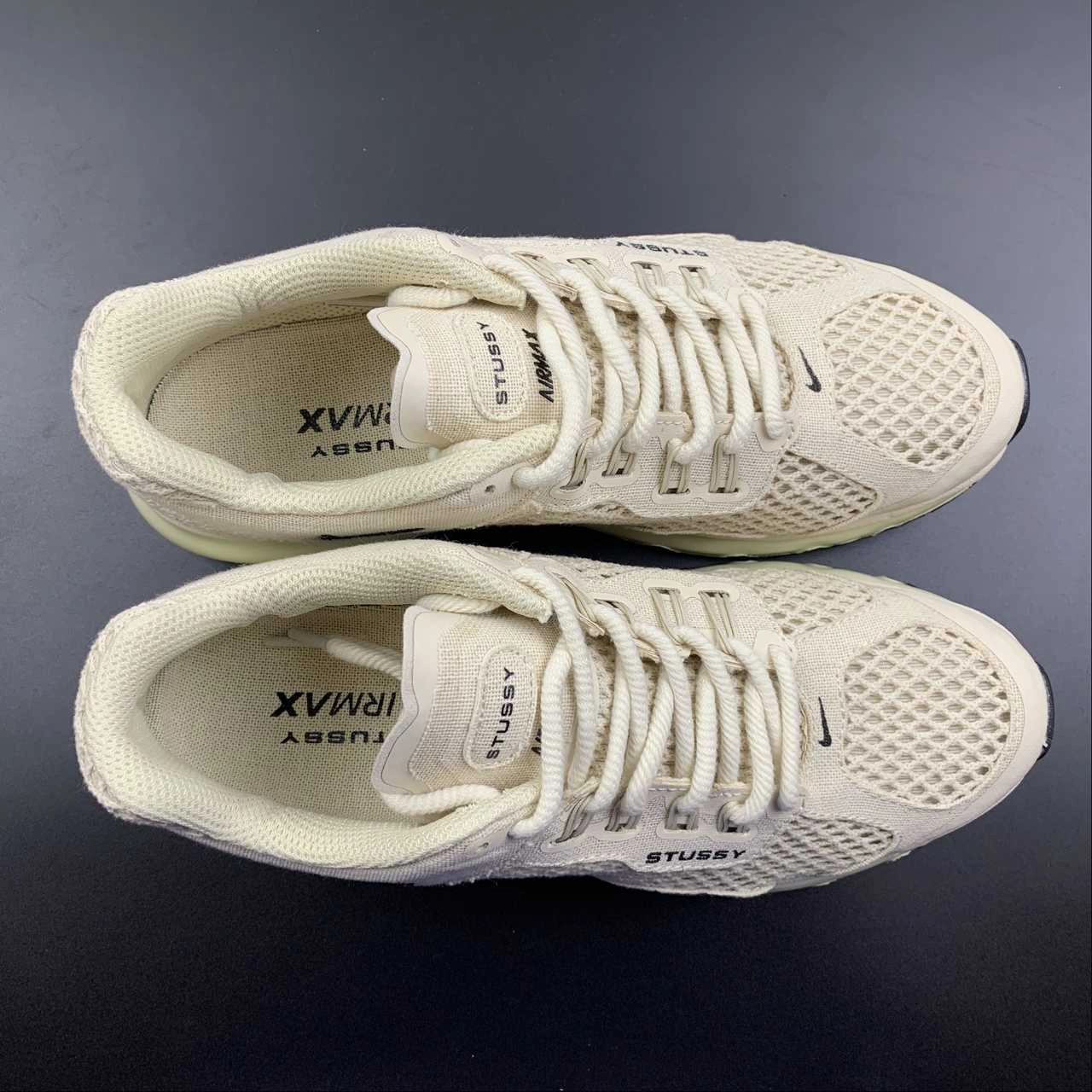 Stussy X Air Max 2015 Fossil DM6447-200 running in urban areas running in a frozen lake area shoes