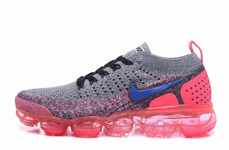 Quiet Ground Urban Trek Air VaporMax Flyknit 2.0 Grey Pink Blue 942843-104