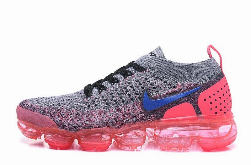 Air VaporMax Flyknit 2.0 Grey Pink Blue 942843-104 Trail Fit
