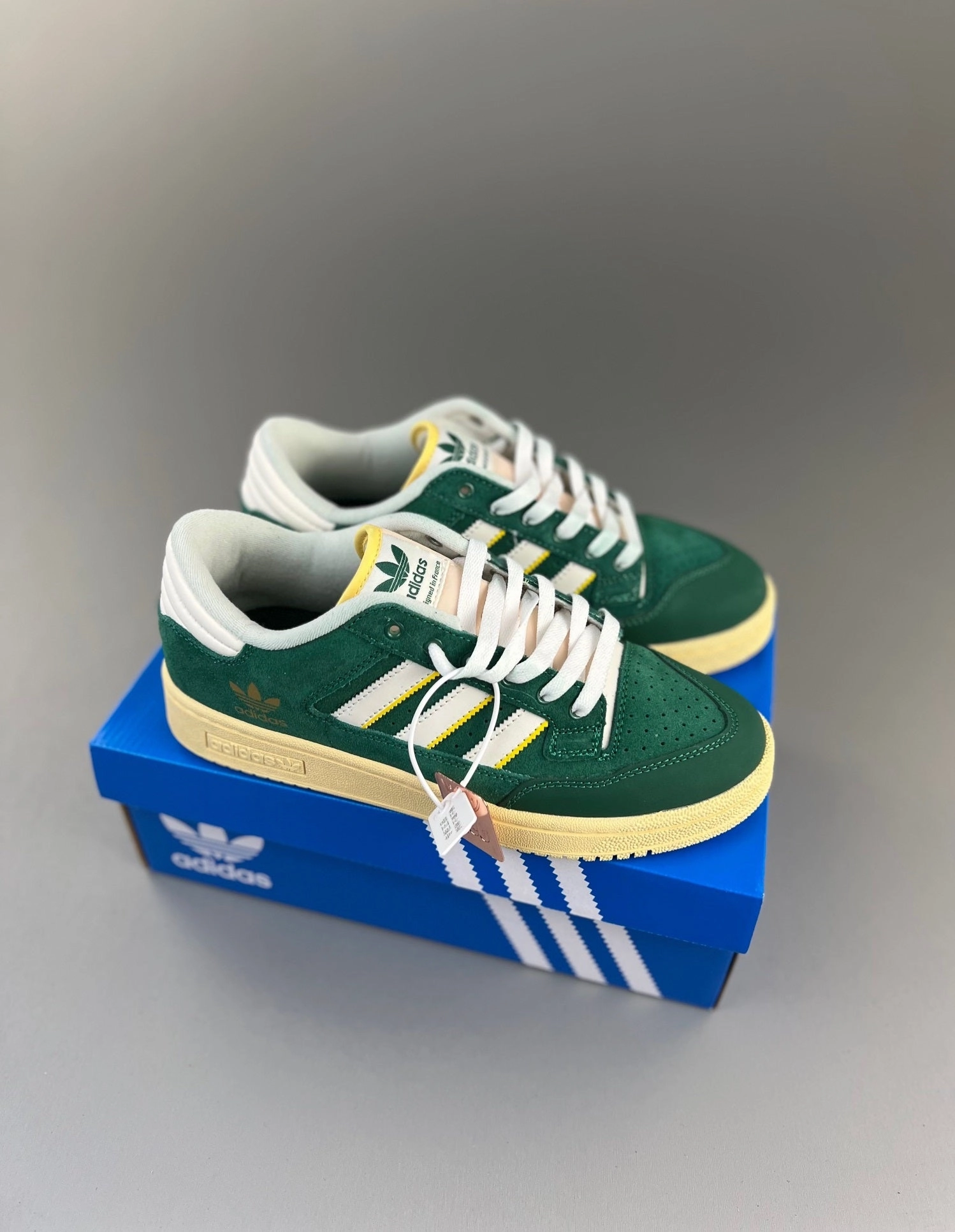 Cushioned heel running for leisure Adidas Centennial 85 Low ??College Green Cream?? FZ5880