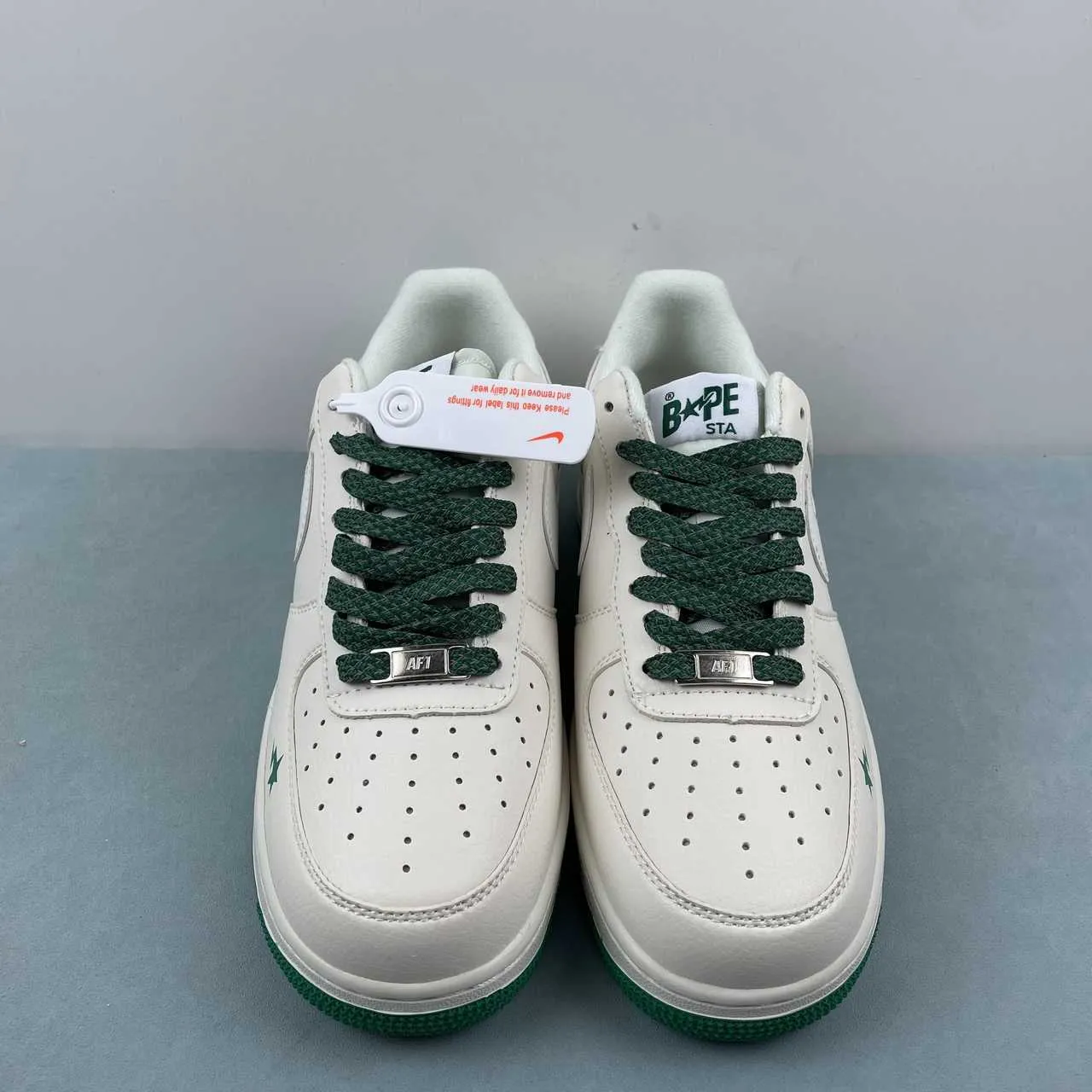 Low Heel Style Air Force 1 07 Low BAPE Off White Green Brown FG6688-102