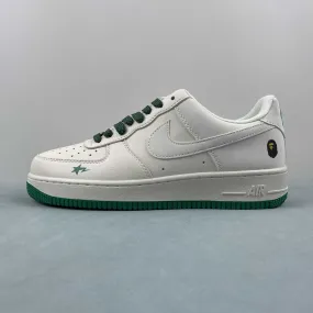 Break Step Sleek Style Air Force 1 07 Low BAPE Off White Green Brown FG6688-102
