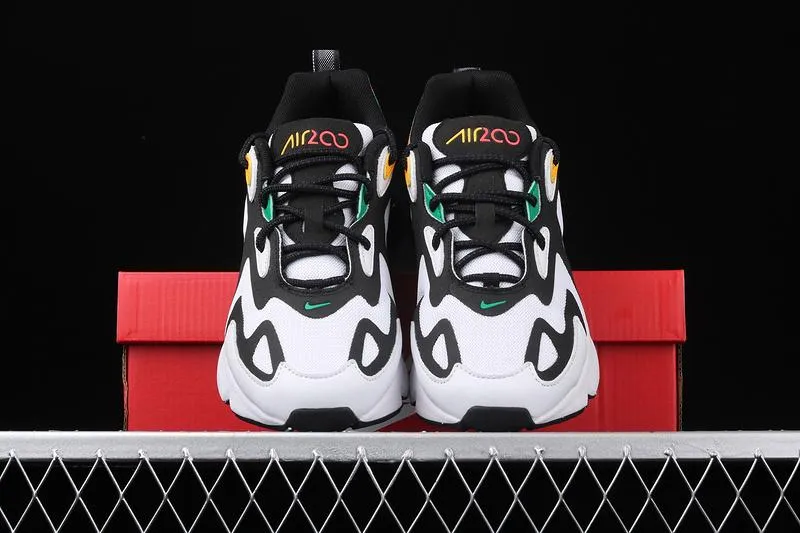Air Max 200 White Black Bright Crimson AQ2568-101 Casual Wear