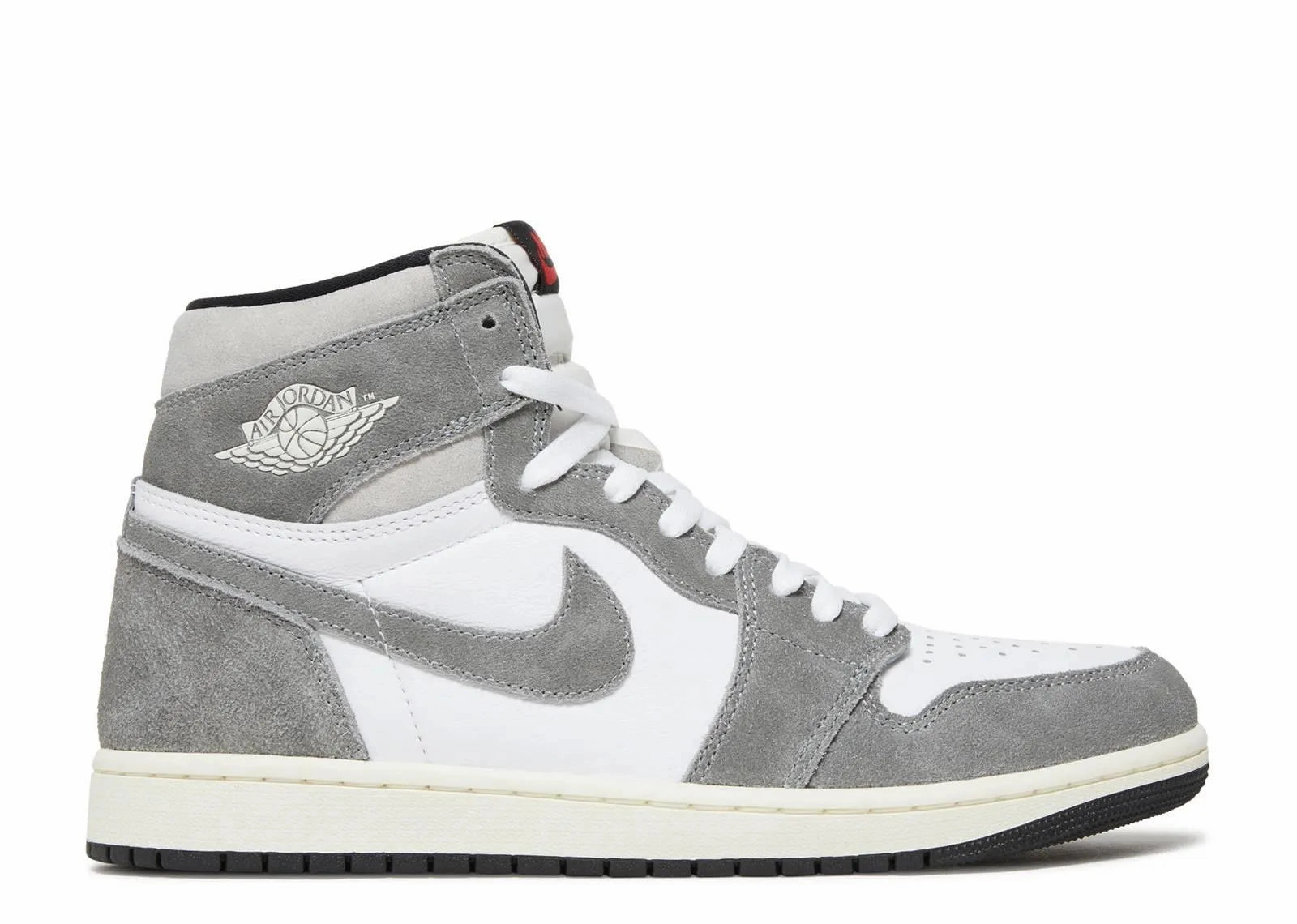 Reinforced Stitch Detail Casual Routine Air Jordan 1 High Washed Black