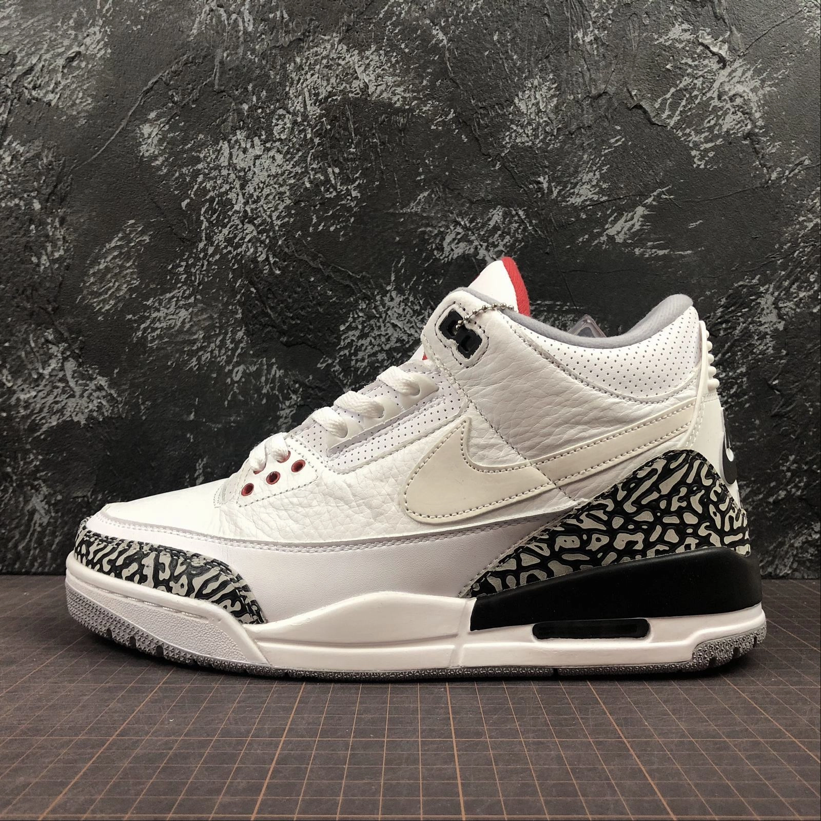 Airport Style Air Jordan 3 Retro JTH NGR White White-Fire-Red-Black AV6683-160