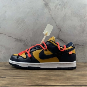 Dunk Low LTHR OW FUTURA Dk.Blue Yellow CT0856-700 Urban Path Compression Balanced Midsole