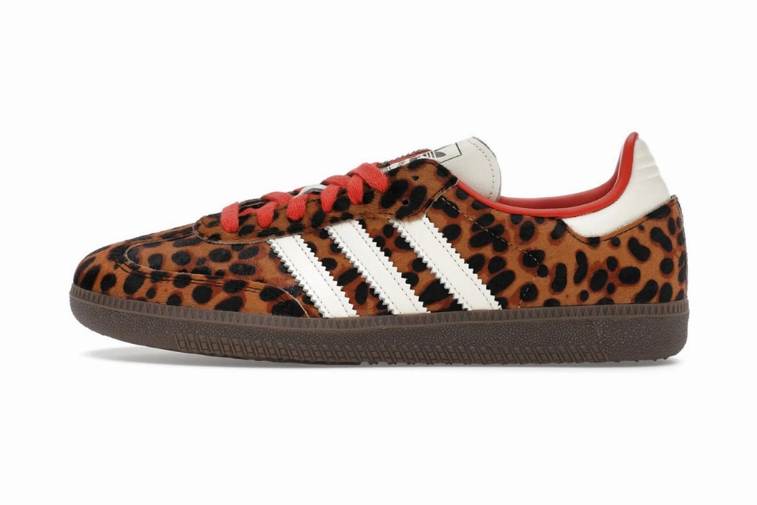 Adjustable Straps Winter Vibe Adidas Samba OG Preloved Rouge Leopard
