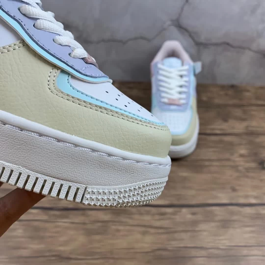 Comfy Outsole Air Force 1 Shadow Pastel Summit White Glacier Blue CI0919-106
