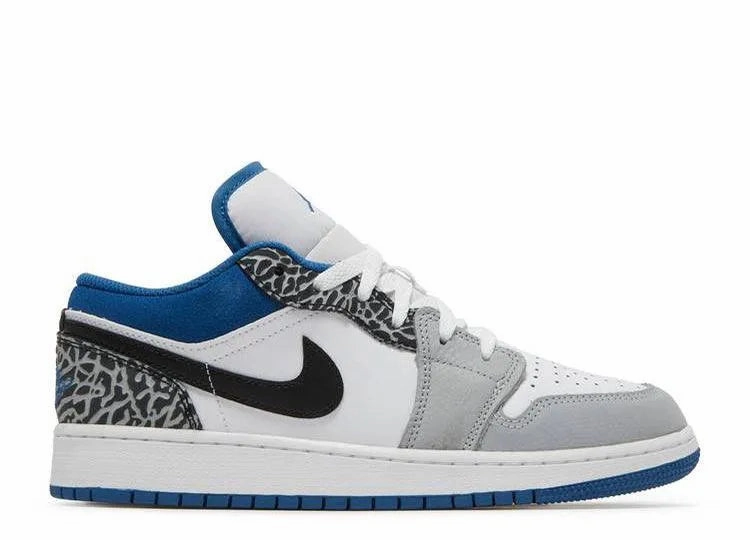 Cushioned heel Sun Jog Air Jordan 1 Low SE True Blue (GS)