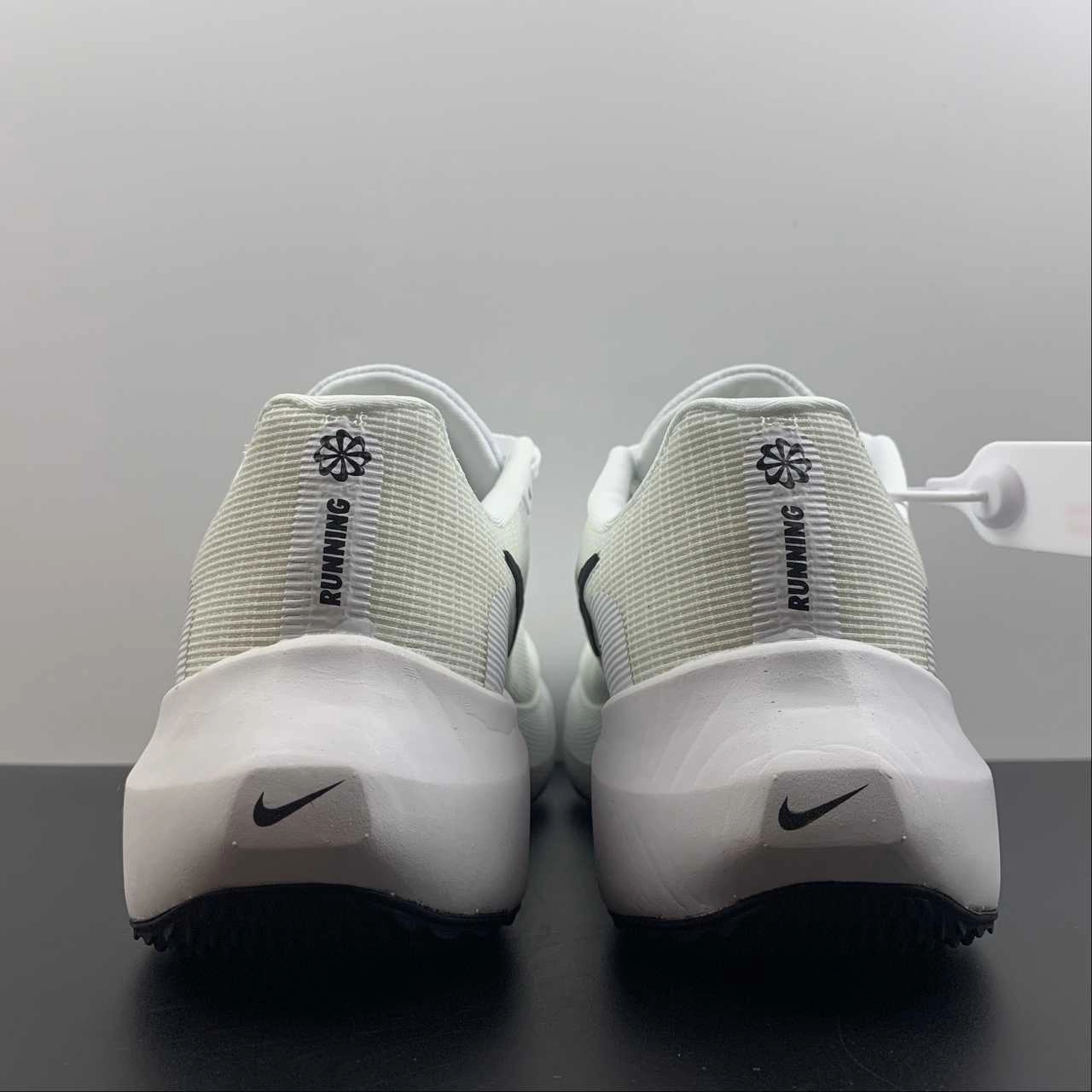 Zoom Fly 5 White White-Black DM8968-500 Non Slip Molded heel cups improve balance and ankle stability