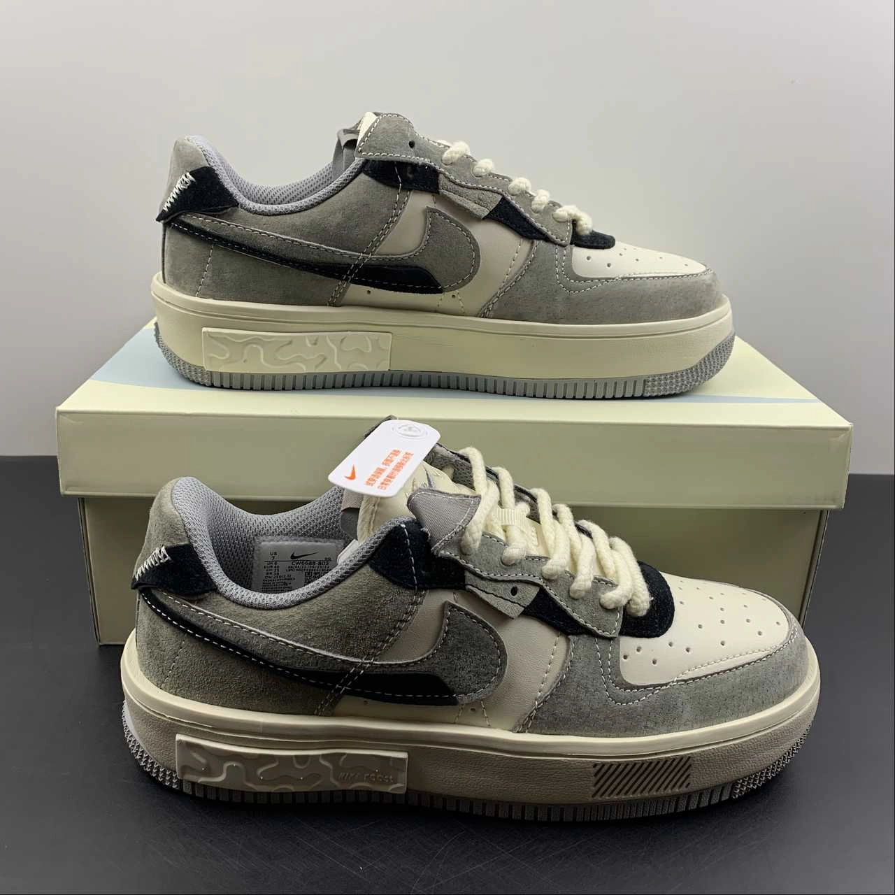 Air Force 1 FONTANKA Blackis Green CW6688-803 Athletic Fit