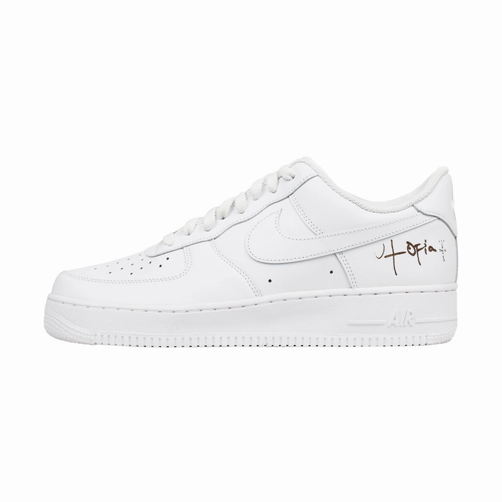 running for speed shoes family - run Nike Air Force 1 Low x Travis Scott Cactus Jack Utopia - White